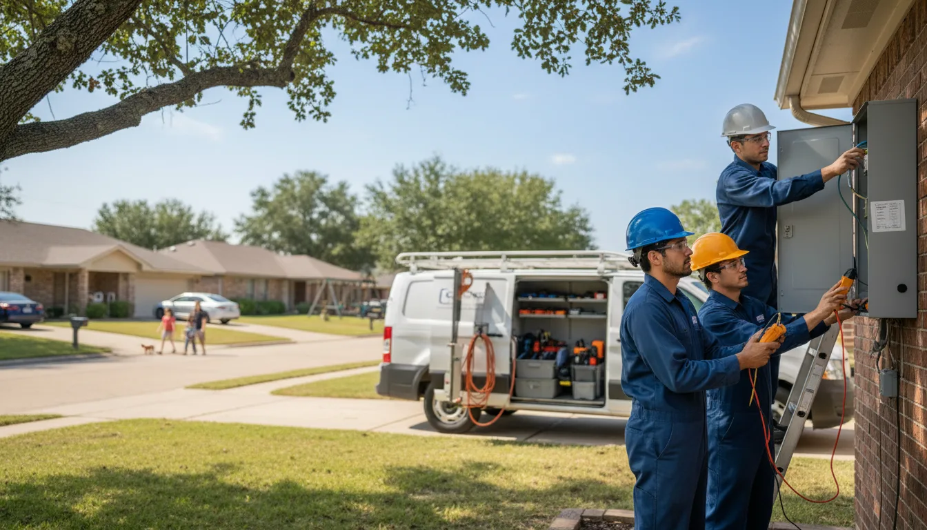 Certified electrician providing emergency electrical services in Weinert, TX